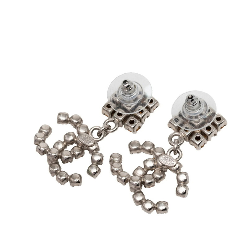 CHANEL Silver Logo Earrings - Picture 2 of 4